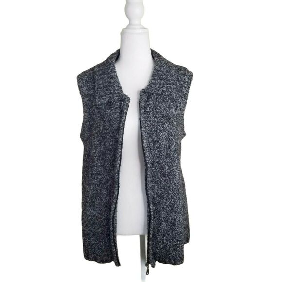 Allison Lane Women's Zip-Up Sweater Vest - Color Gray - Size PL - Picture 1 of 7